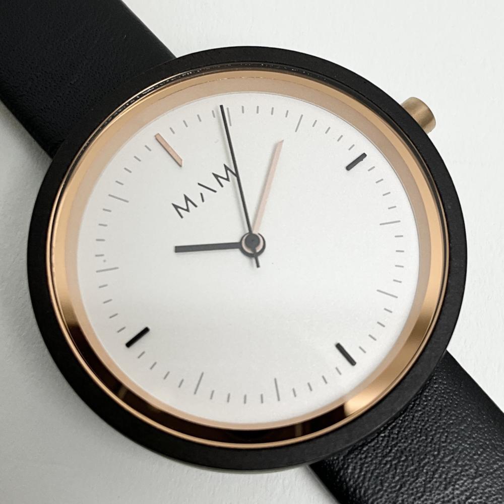 マム 腕時計 MAM MAM651 エボニー 木製 ウッドウォッチ レディース ブラウン ブラック レザー アナログ 訳あり 付属品なし拍卖