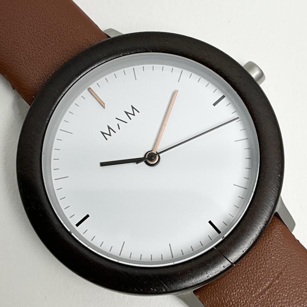 マム 腕時計 MAM MAM637 ウッドウォッチ レディース レザーベルト ブラウン アナログ 訳あり 付属品なし拍卖
