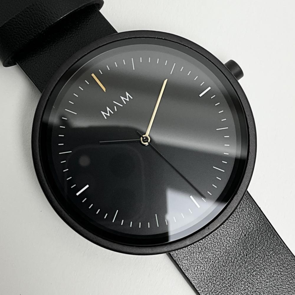 マム 腕時計 MAM MAM642 ウッドウォッチ ユニセックス メンズ レディース レザーベルト ブラック アナログ 訳あり 付属品なし拍卖