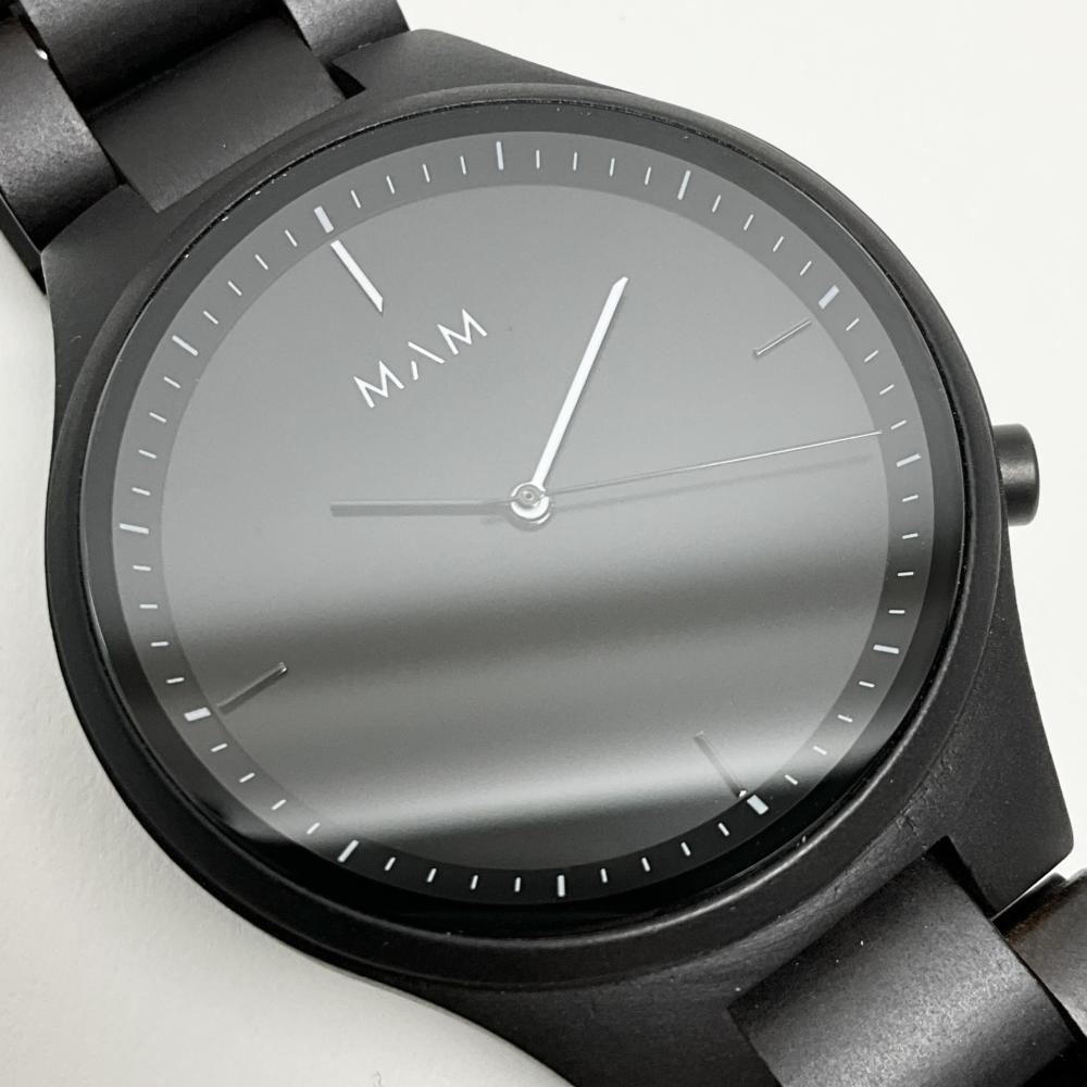 マム 腕時計 MAM MAM610 ウッドウォッチ メンズ レディース ユニセックス ブラック アナログ 訳あり 付属品なし拍卖