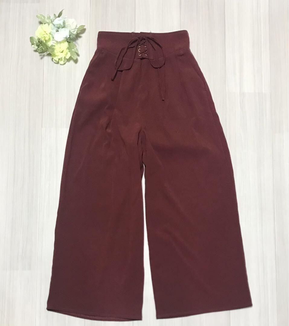 レディース ワイドパンツ レディース サイズM ウエスト64〜70cm b0039拍卖
