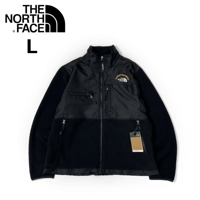 売切り【正規新品】THE NORTH FACE RETRO DENALI JACKET フリース US限定 ロゴ刺繍 ハーフドーム パネル切替 アウトドア (L)黒 181024-90拍卖