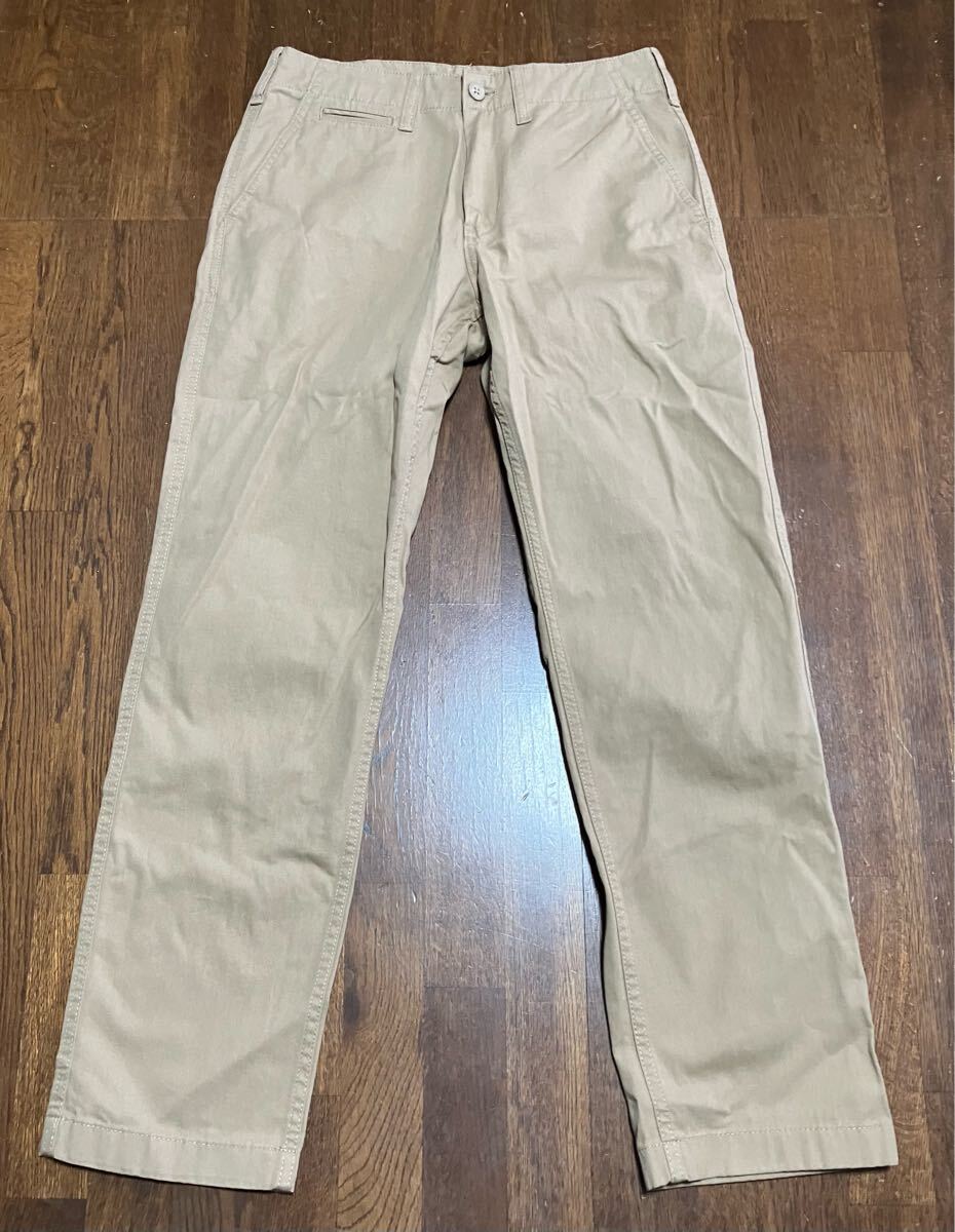 UNIQLO ヴィンテージレギュラーフィットチノ ベージュ チノパン拍卖