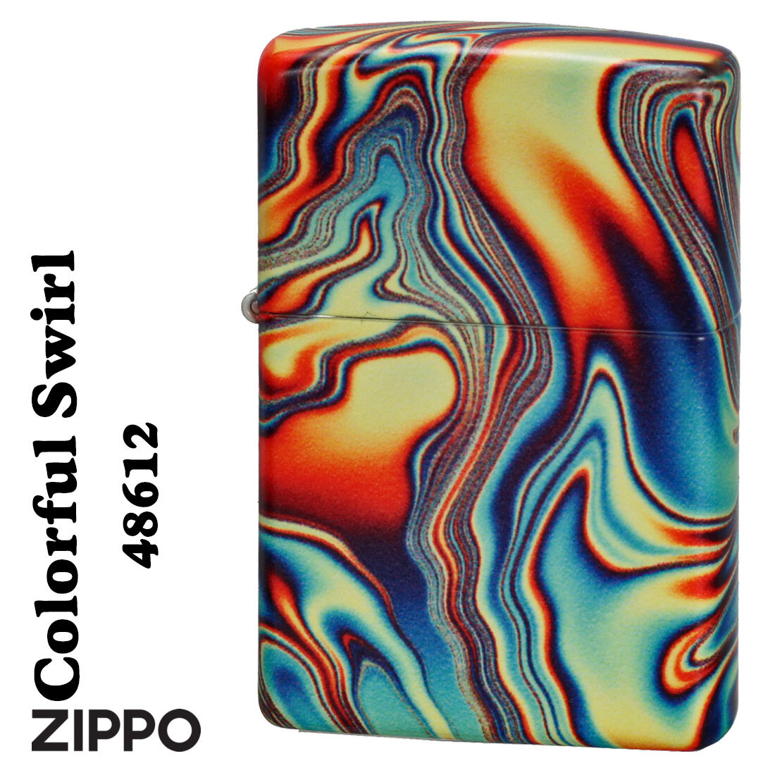 zippo(ジッポー)カラフルな渦巻 暗闇で光る GLOW IN THE DARK オイルライター 2023モデル #48612【ネコポス可】拍卖