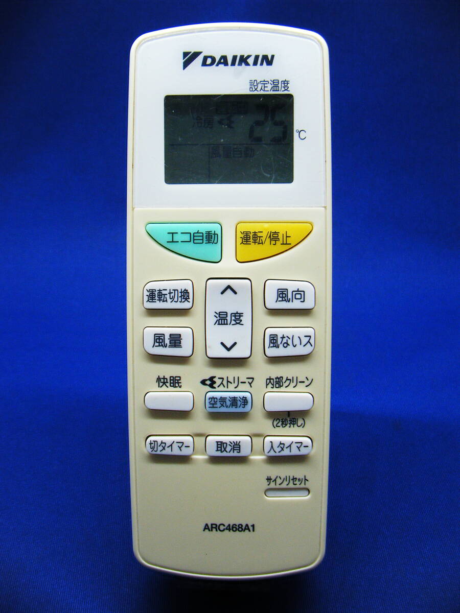 【Da1-005】DAIKIN/ダイキン 純正【エアコン リモコン:ARC468A1】保証付拍卖