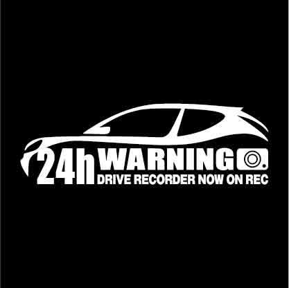 【ドラレコ】SUVタイプ02 24時間 録画中 警告 ステッカー拍卖