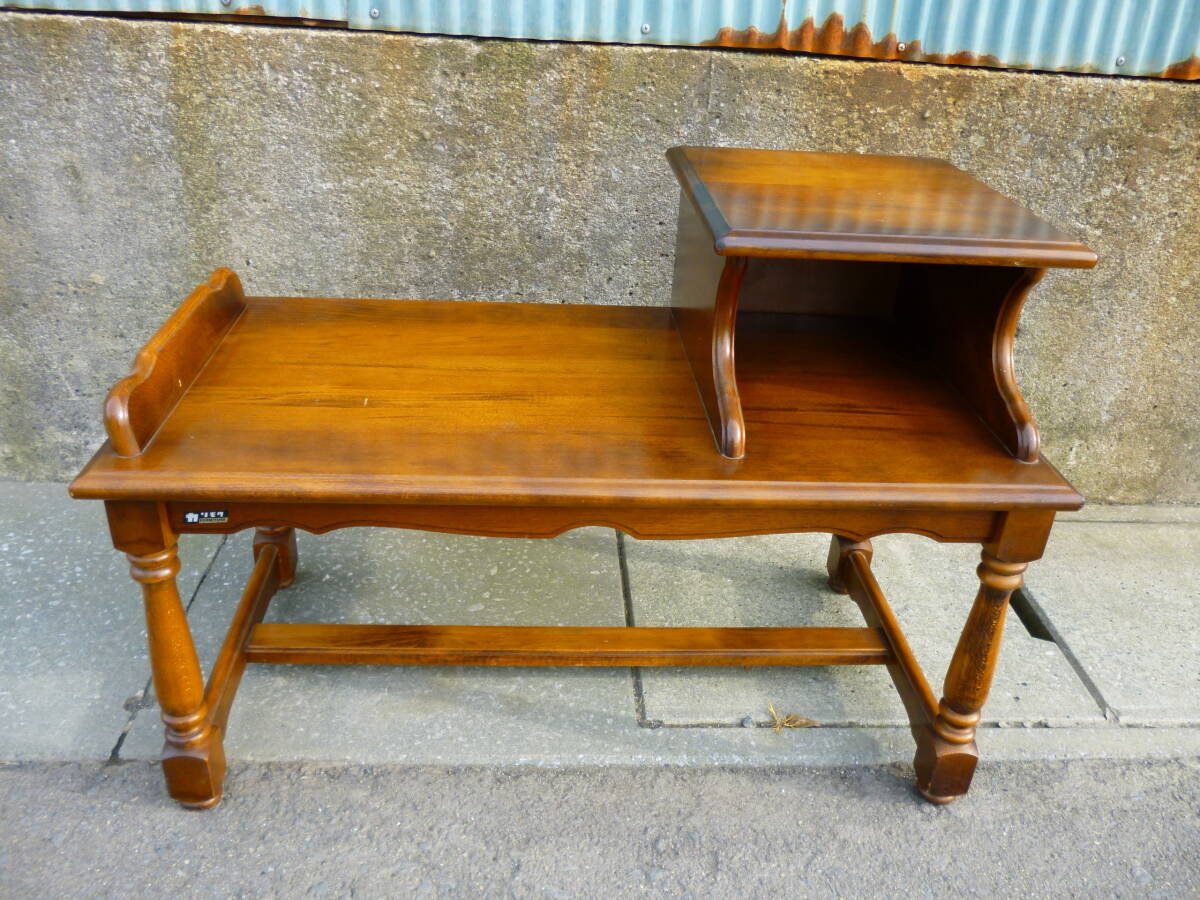 ◆中古 良品 karimoku カリモク サイドテーブル サイドテーブル 飾り台にも◆検索 オールド コロニアル カントリー 椅子 腰掛◆拍卖