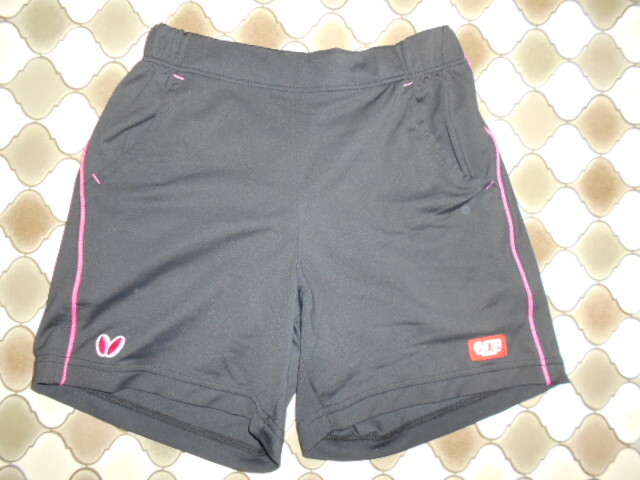 BUTTERFLY バッタフライ 卓球 ピンポン ショートパンツ 黒ピンク Sレディース ㈱タマス 拍卖