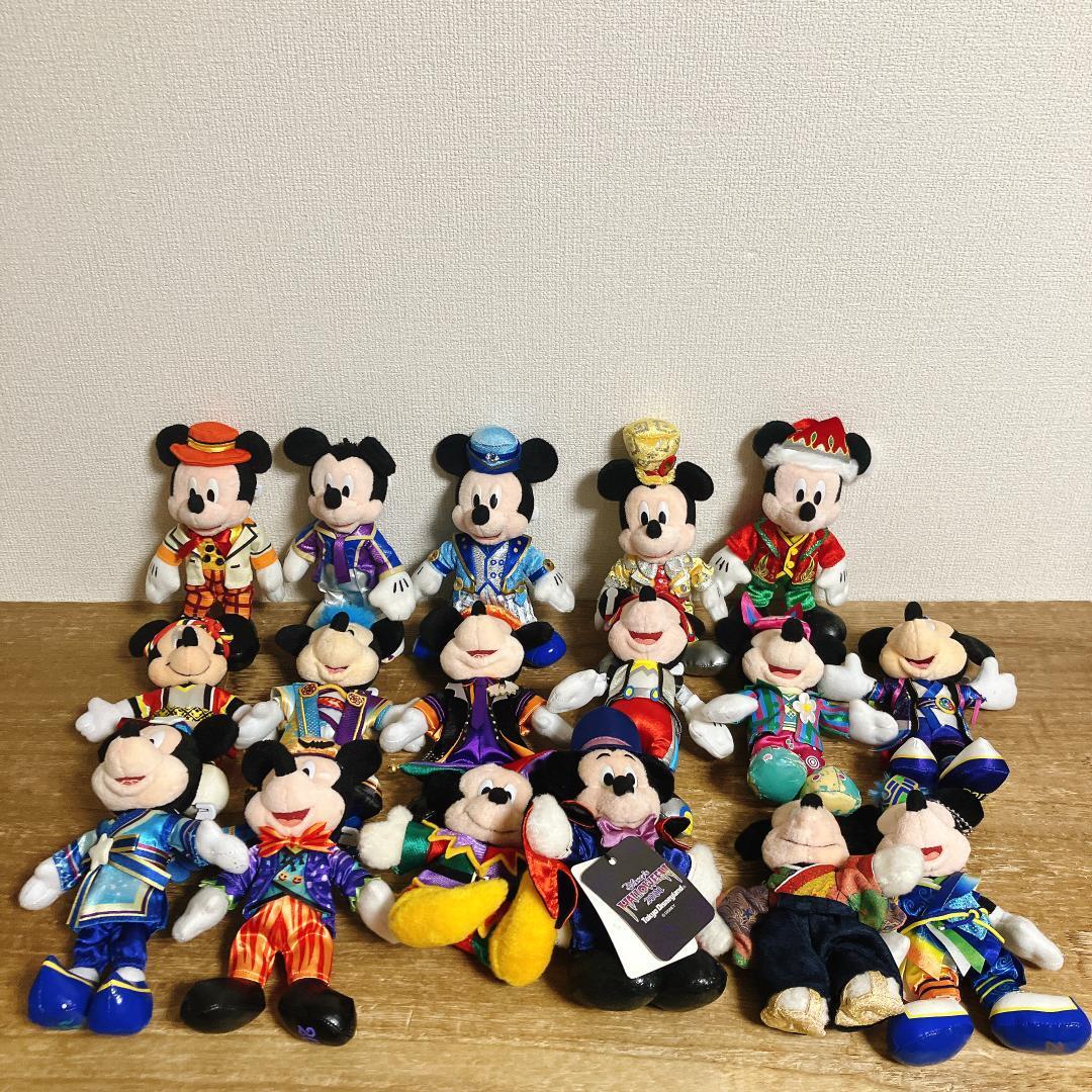 17個セット ミッキー ぬいぐるみバッジ ぬいバ まとめ売り ディズニー拍卖