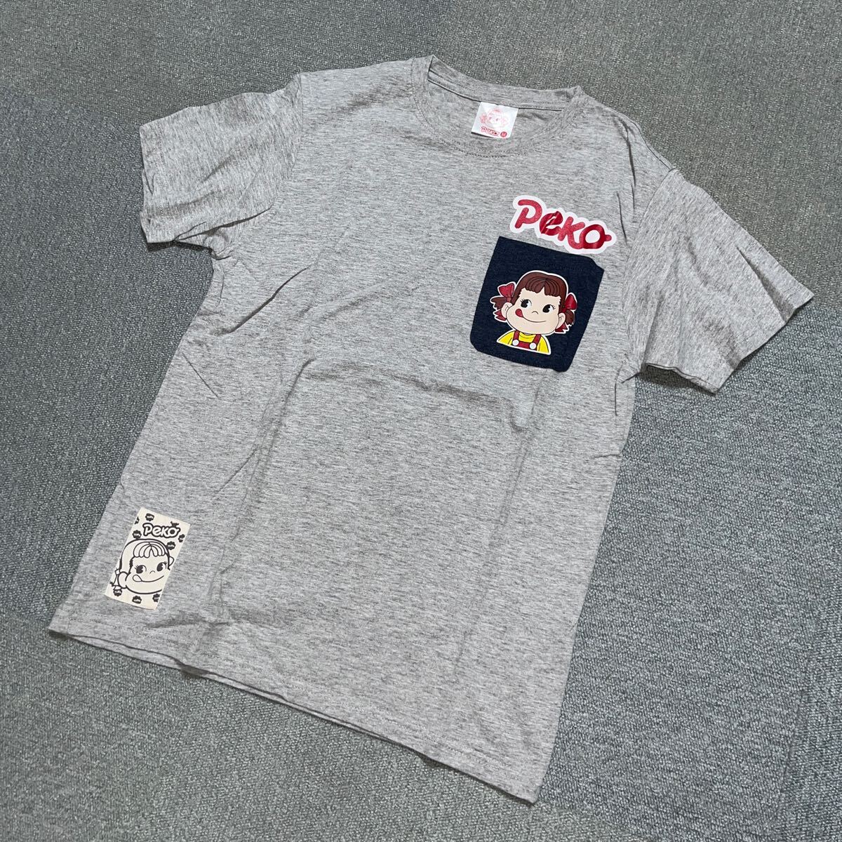 ペコちゃん グレー 灰色 新品未使用 Mサイズ 即決あり早い者勝ち! Tシャツ拍卖