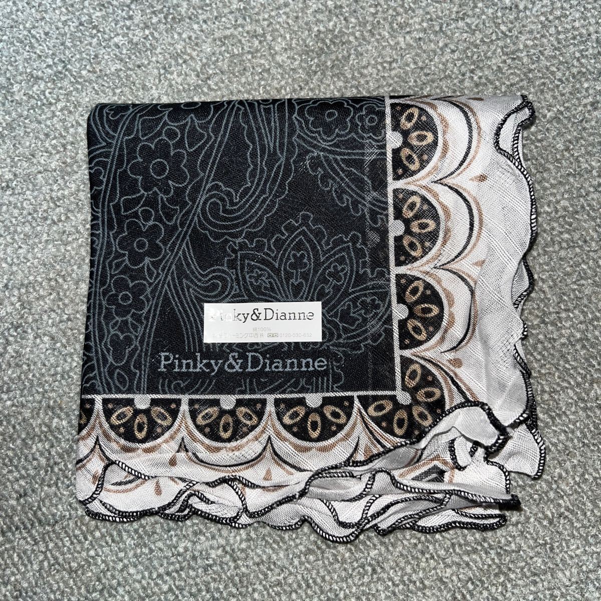 Pinky&dianne ピンキーアンドダイアン 黒 ブラック ハンカチ 新品未使用 拍卖