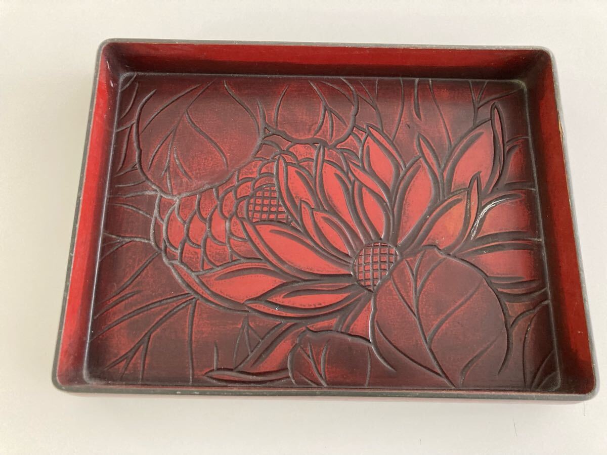 昭和レトロ 長方盆 漆器 お盆 茶道具 木製拍卖