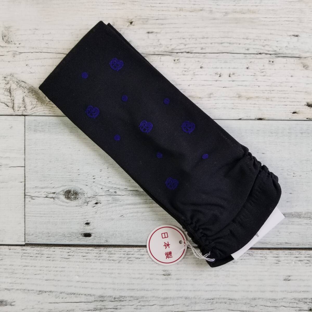 日本製 綿100%【送料無料・匿名配送】新品◇LANVIN en blue ランバンオンブルー◇UV手袋 手袋 指なし手袋 フィンガーレス手袋 ブラック拍卖