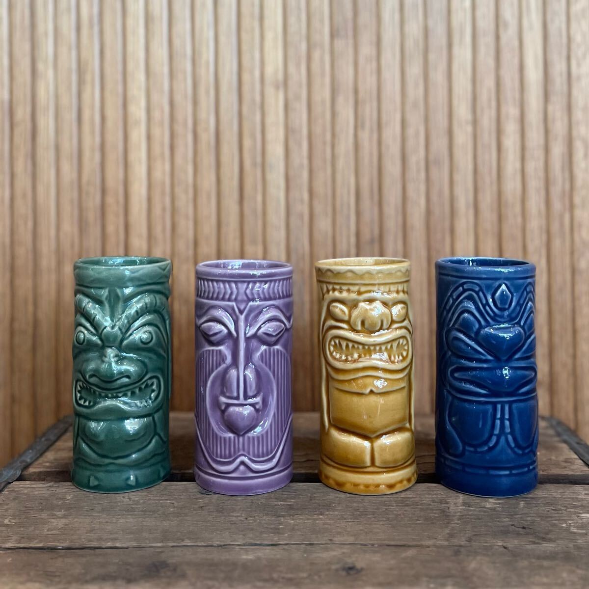 ★希少★2001年 TIKI セラミックマグ セット TIKI MUG ティキマグ ティキ ハワイ ハワイアン雑貨 ビンテージ グラス インテリア Hawaii拍卖