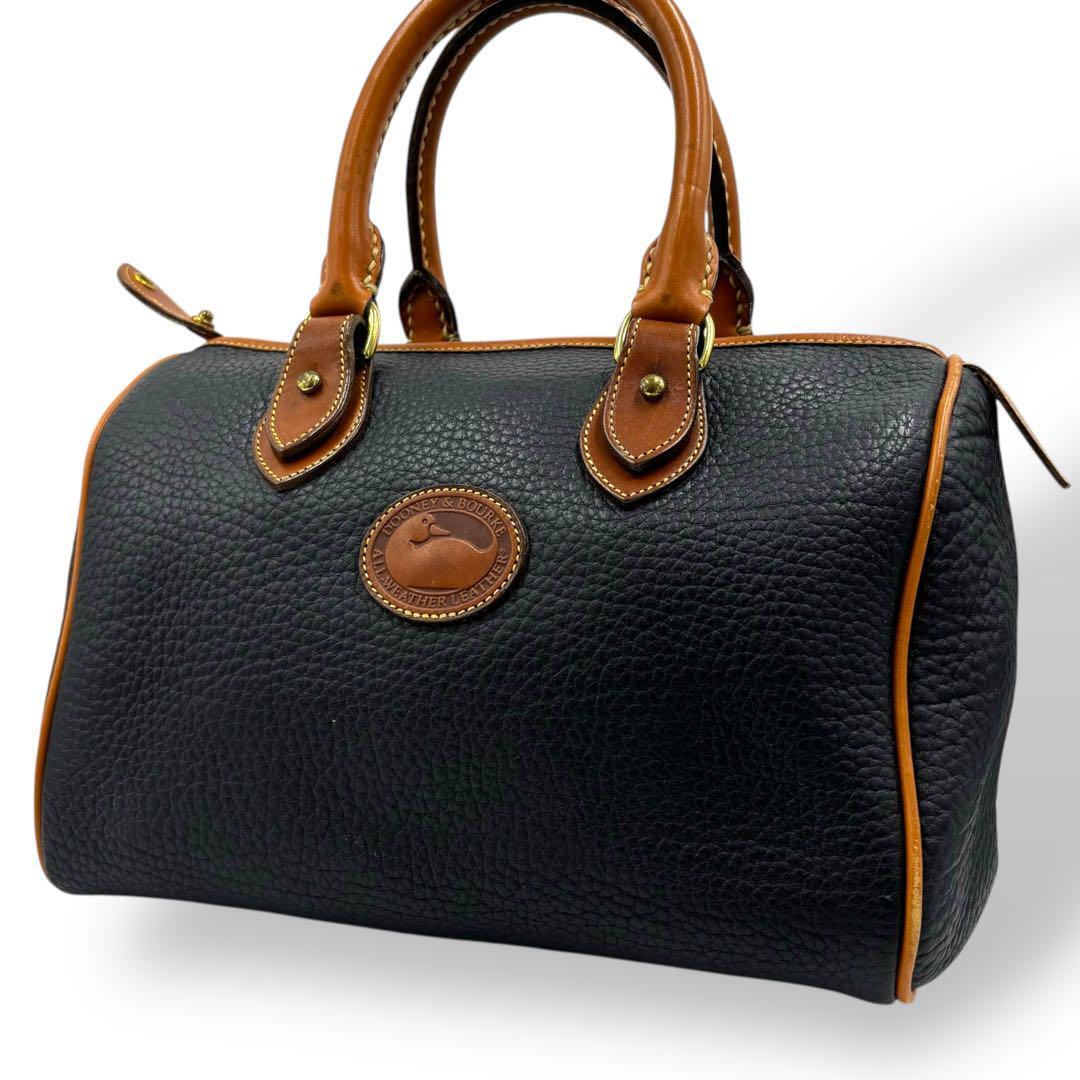 DOONEY&BOURKE ミニボストンバッグ レザー ブラック 黒拍卖