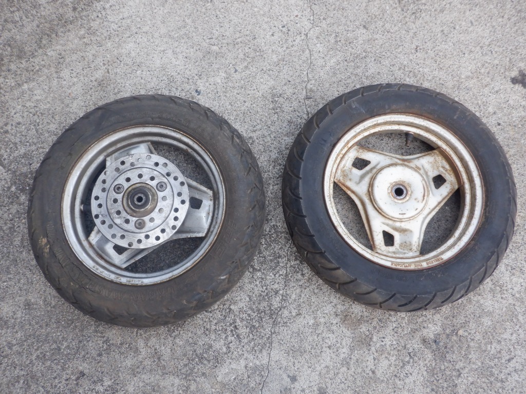 ライブディオSR DIO AF35 純正前後ホイール ディスク BB拍卖