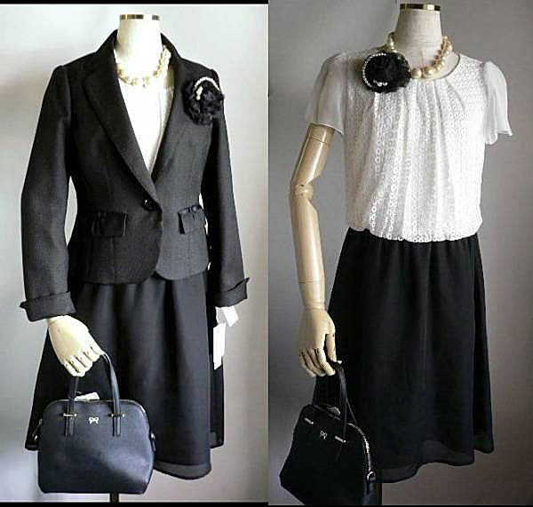 新品9号黒ツイードジャケット+白わっかレースワンピーススーツ卒業式入学式7フォーマルセレモニー拍卖