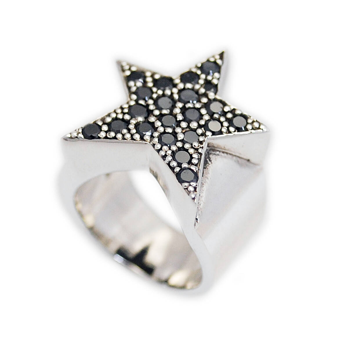 10号 13号 BLACK STAR ジルコニア925シルバーリング925刻印あり JO-R024拍卖