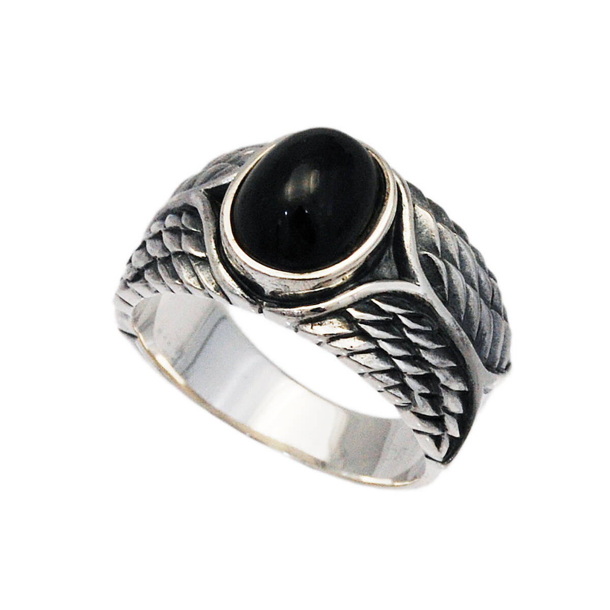 15号 16号 19号 21号 フェザーブラックスター925シルバーリング 925刻印あり KS-R112拍卖