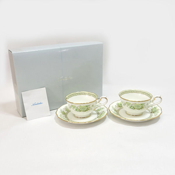 ★ ノリタケ 洋食器 ノリタケ オリエンタルトレイル ペアカップ&ソーサー 4630 (0220523890)拍卖