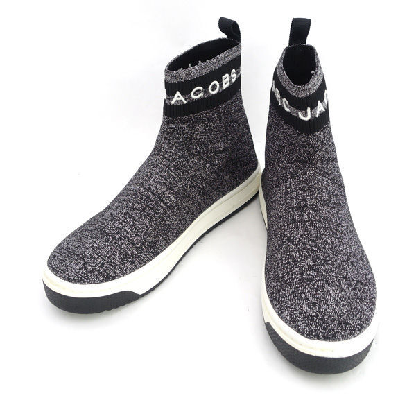 ★ マークジェイコブス ソックススニーカー ハイカット ブラック 40(25cm) M9002157 (0220524551)拍卖