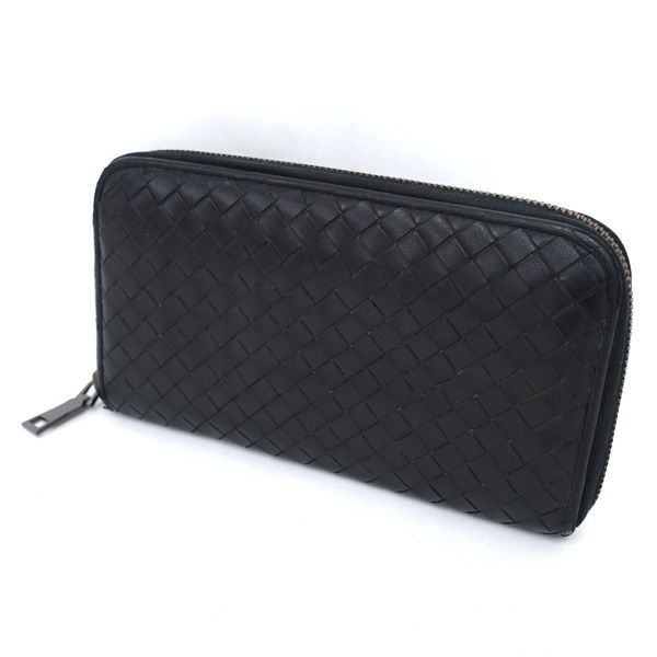 ■ ボッテガヴェネタ イントレチャート ラウンドファスナー財布 ブラック レザー S01258226T (0990014614)拍卖