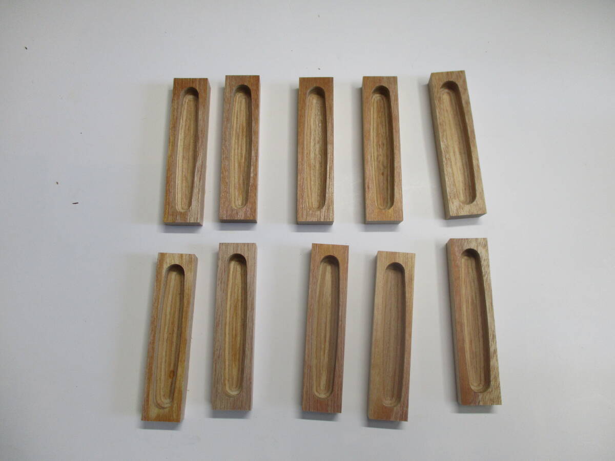 木製引手 白木ウッド 流線引手 60ミリ 新品 10ケで¥1000 送料¥185(クリックポスト)拍卖