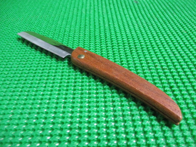 ナイフ 果物ナイフ 未使用 ステンレス製 柄 カリン 1ケ¥600 送料¥185拍卖