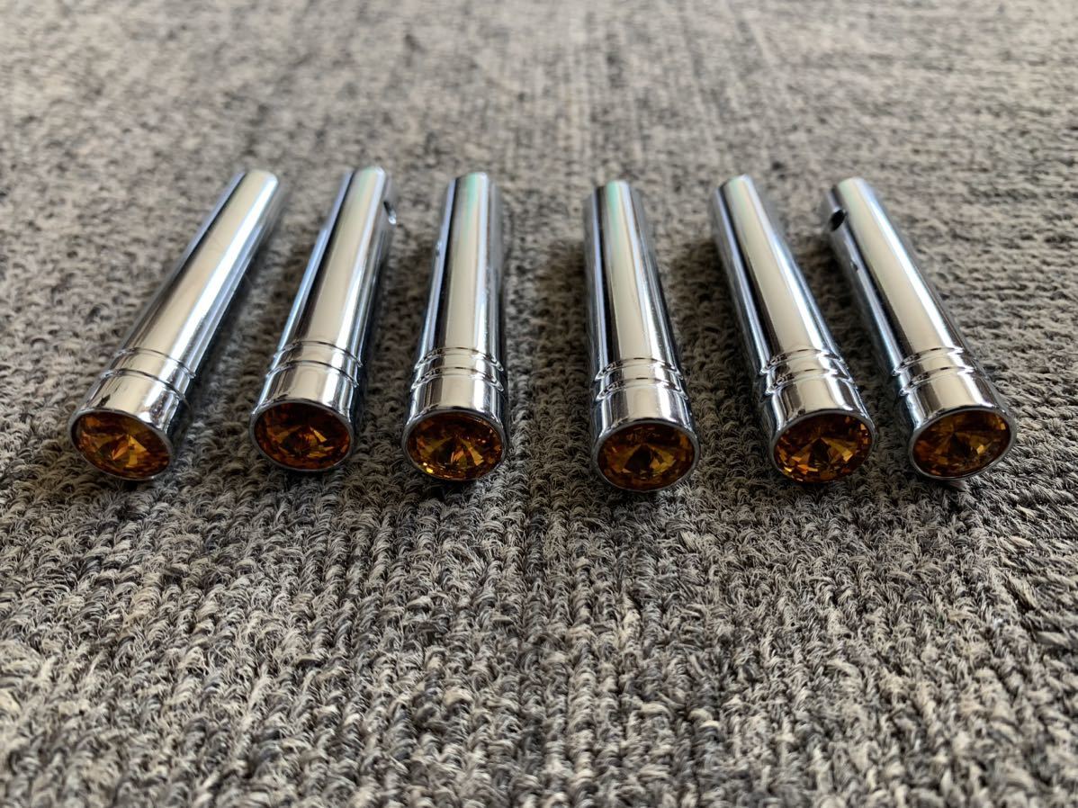 ハイドロジュエルトップクロームスイッチバットロングアンバー新品。ローライダーインパラベルエアキャデラックタウンカーカプリスエアサス拍卖