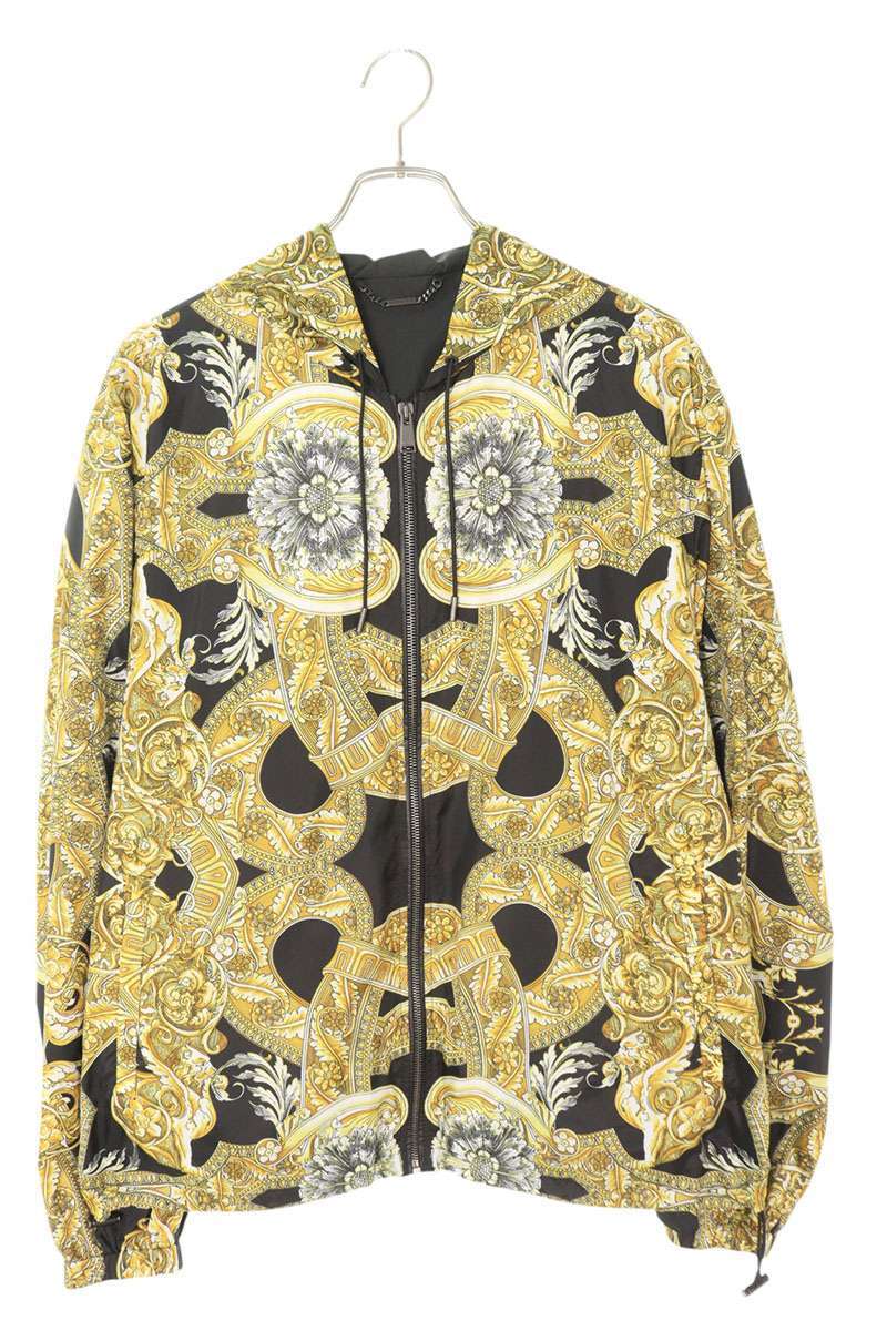ヴェルサーチェ サイズ:52 A76017 総柄デザインジップアップブルゾン 中古 BS99拍卖