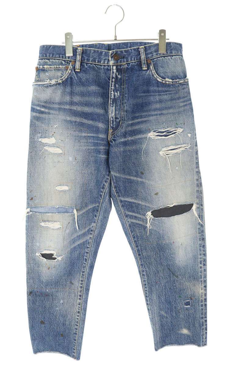 ビズビム サイズ:2 0223905005003 JOURNEYMAN PANTS TACKED CRASH ICT限定ジャーニーマンクラッシュタックデニムパンツ 中古 FK04拍卖
