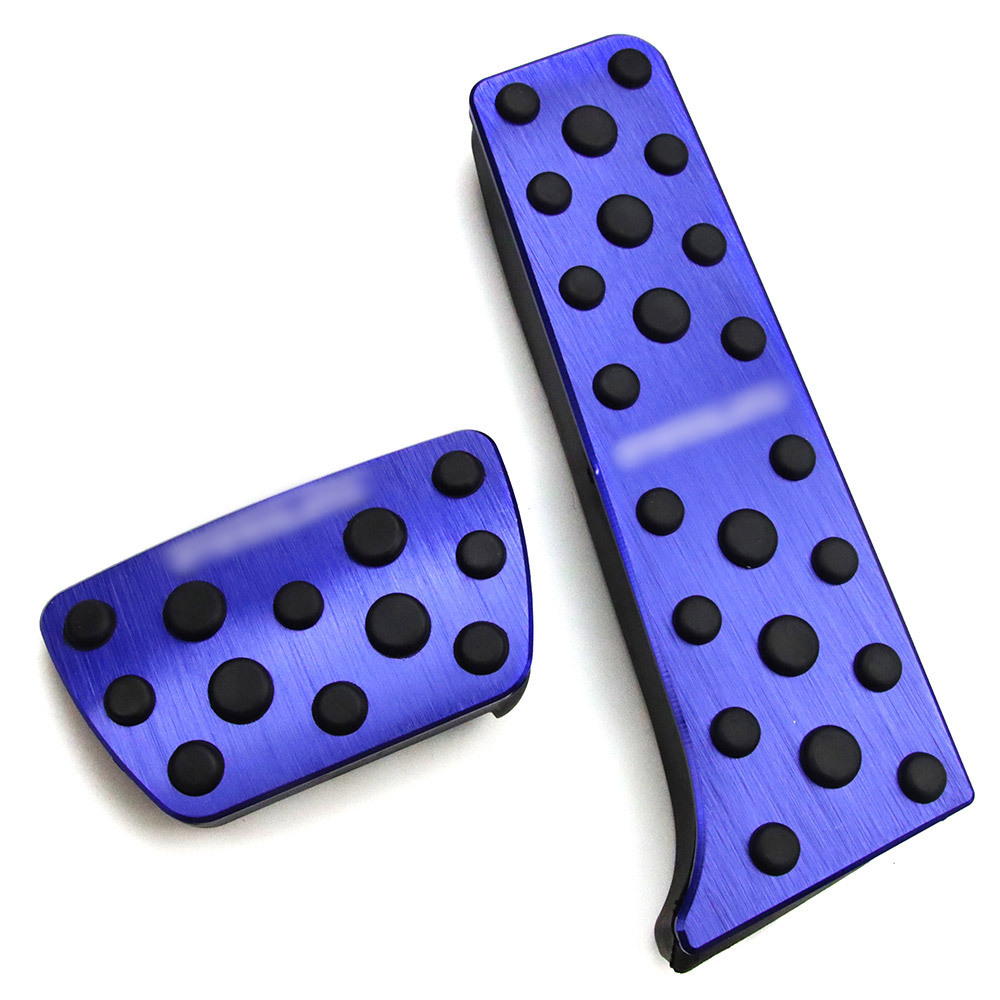 トヨタ PRIUS プリウス 60系 アルミ ペダル ブレーキ カバー アクセル 防キズ 防汚れ 穴あけは不要 ブルー 2P@拍卖