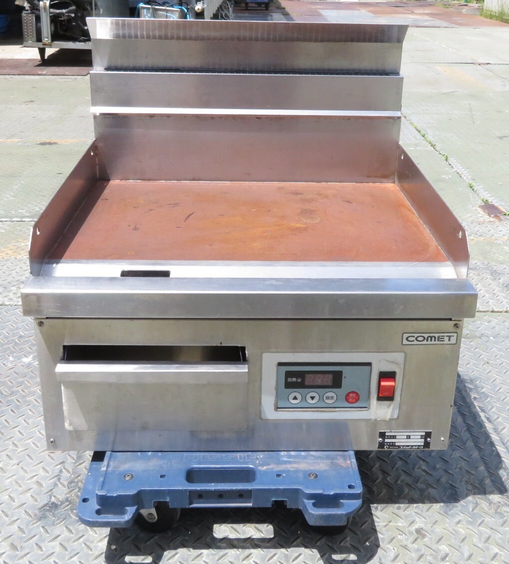 【保証付】コメットカトウ 業務用ガス電気グリドル・鉄板焼き CGC-6601 幅600×奥610×高300(+BG310) 100V+都市ガス MT2505071157拍卖