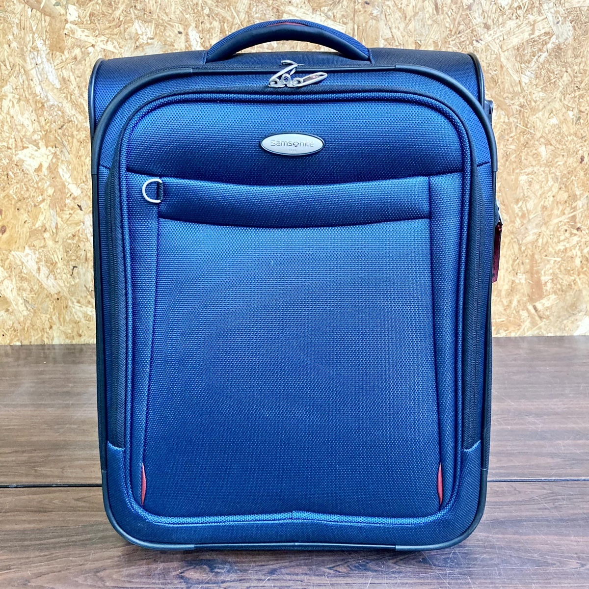 【YH-2112】 中古品 Samsonite サムソナイト 美品 キャリーケース スーツケース 2輪 ダイヤルロック 3桁 ネイビー 紺色系 現状品拍卖
