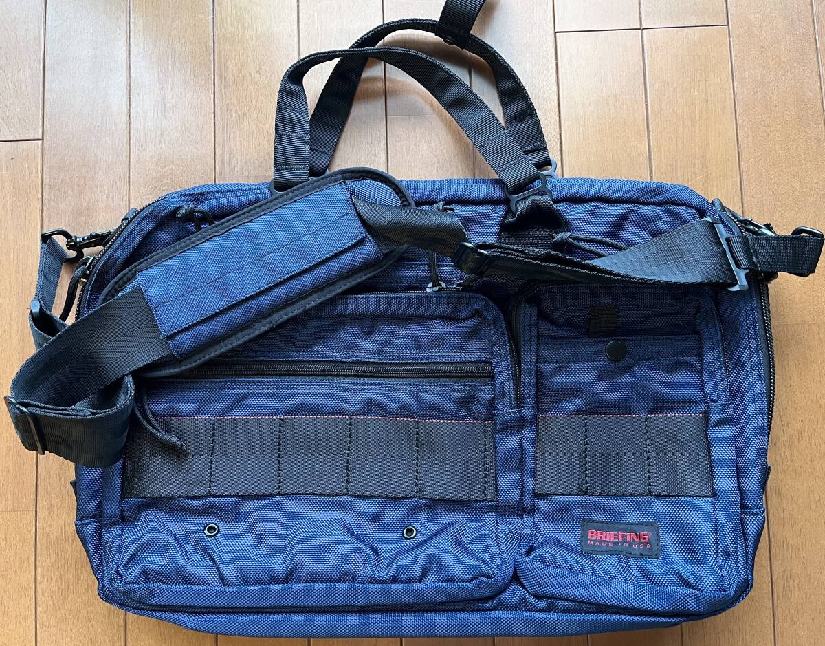 美品 廃版★BRIEFING ブリーフィング★B4 LINER★NAVY ネイビー★MADE IN USA★2WAY ビジネスバッグ★ショルダーバッグ★拍卖