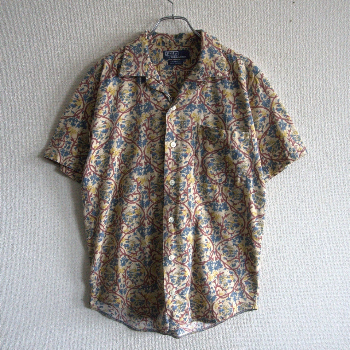 【美品】POLO RALPH LAUREN 【CALDWELL オープンカラー シャツ】 ポロラルフローレン 開襟 25050907拍卖