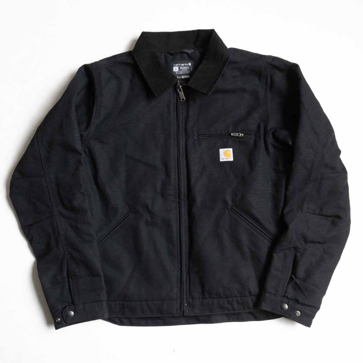 【美品】Carhartt【Detroit Jacket デトロイトジャケット】L ブラック ダック カーハート 古着 25050005拍卖