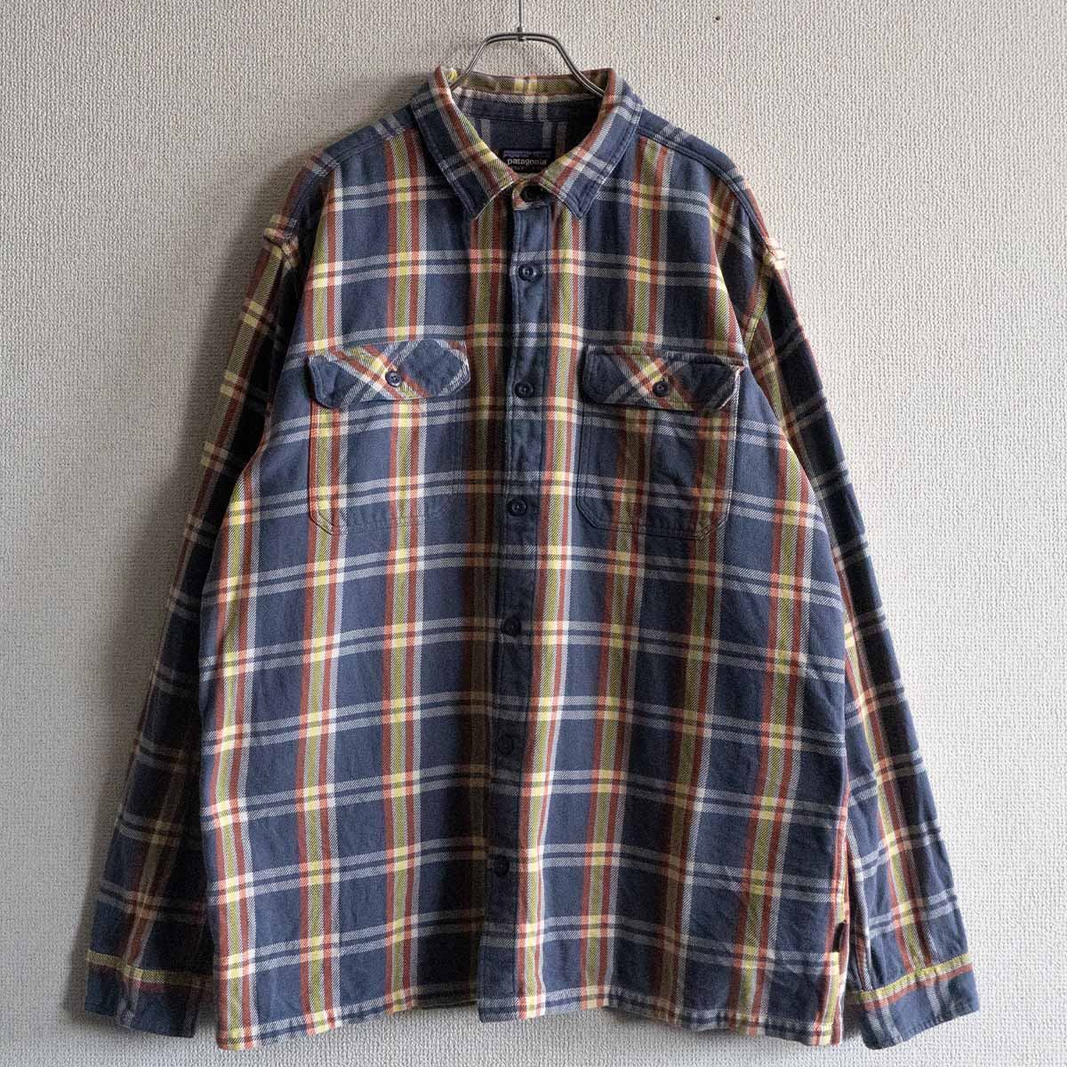 【美品】PATAGONIA【ボックス シルエット チェック シャツ】 XL パタゴニア オーガニック コットン 25050157拍卖