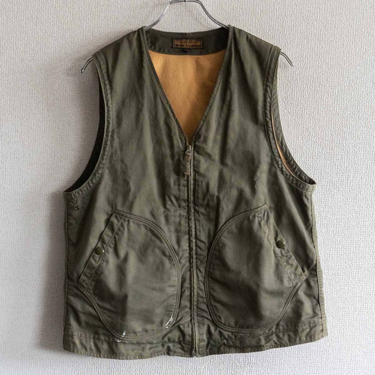【雰囲気抜群】FREEWHEELERS UNION SPECIAL OVERALLS【DECK VEST】38 ベスト フリーホイーラーズ 25050398拍卖