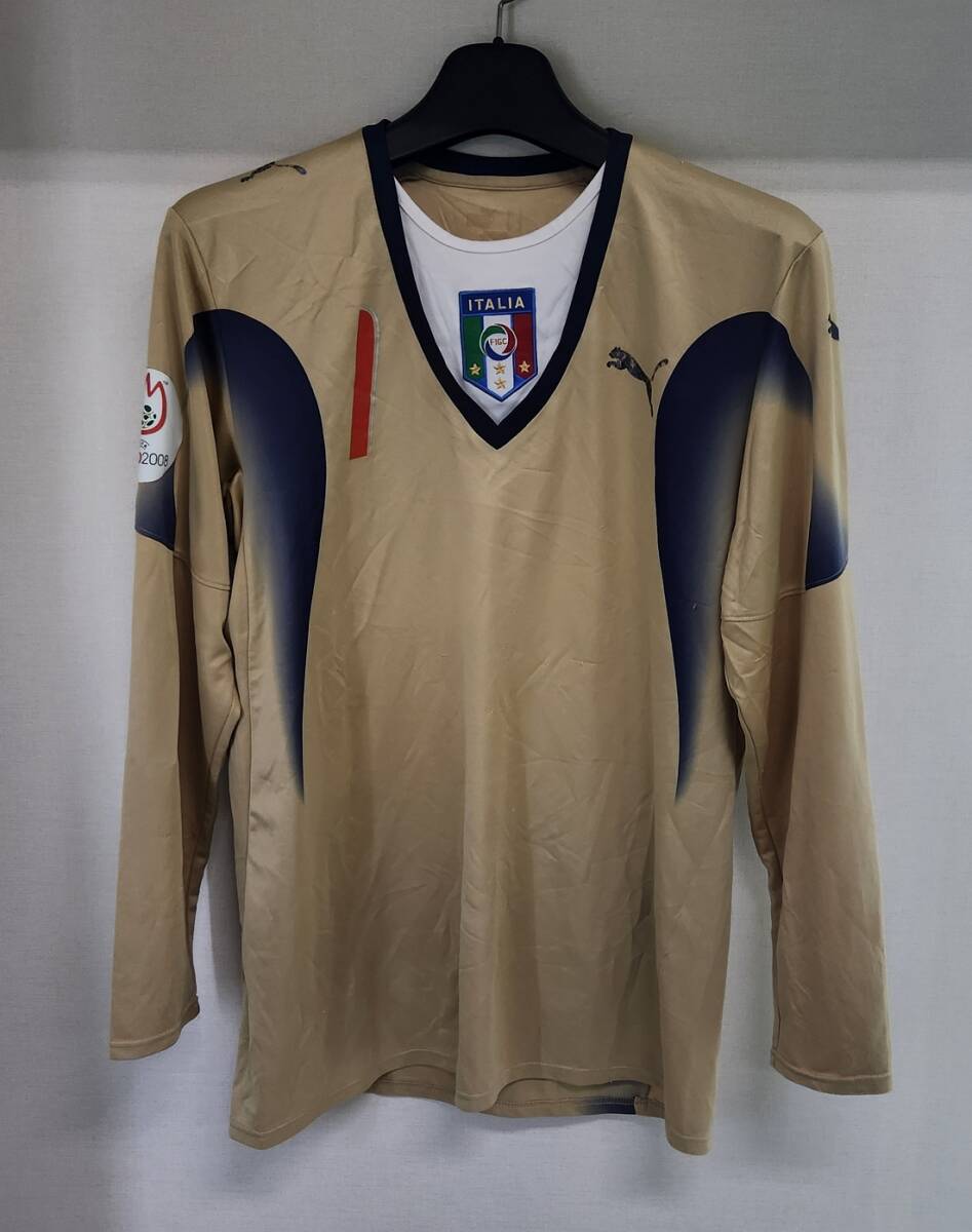 2007 イタリアGK(H)#1 ブッフォン Buffon 長袖 Euro 2008予選仕様 PUMA XL拍卖