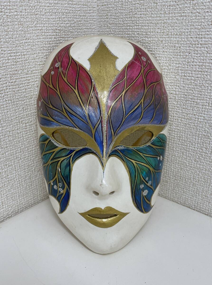 【イタリア ベネチアカーニバル 仮面】オブジェ/ハロウィン/コスプレ/インテリア/置物/A74-485拍卖