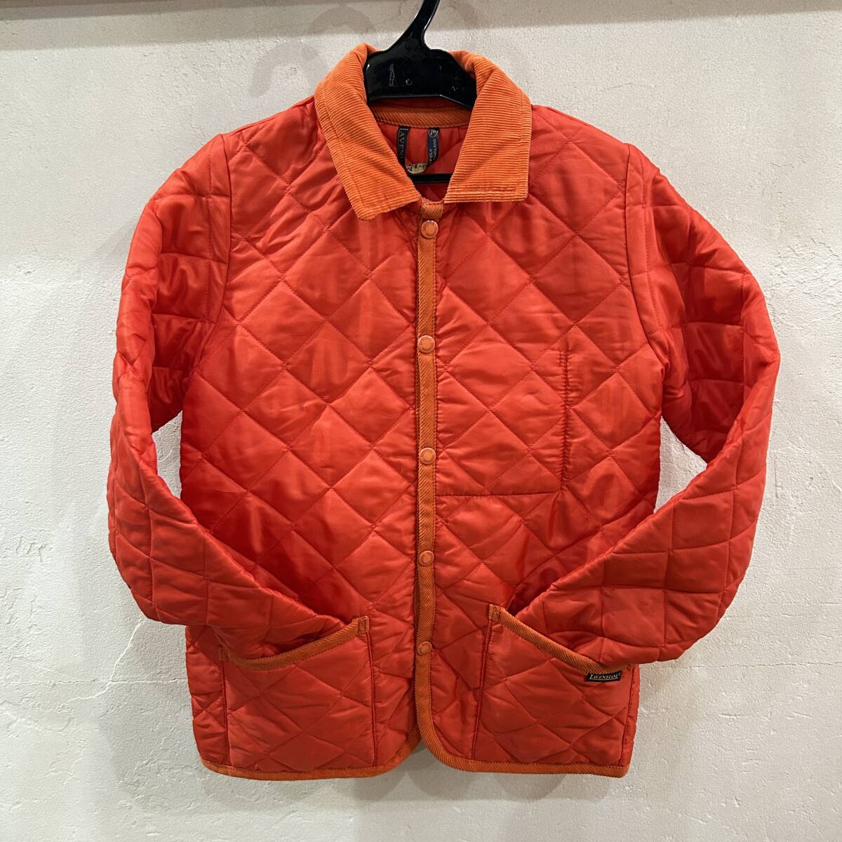 英国製 LAVENHAM /ラベンハム WA-AW05 キルティングコート オレンジ サイズ 34 XS程度 MADE IN ENGLAND ポリエステル USED拍卖
