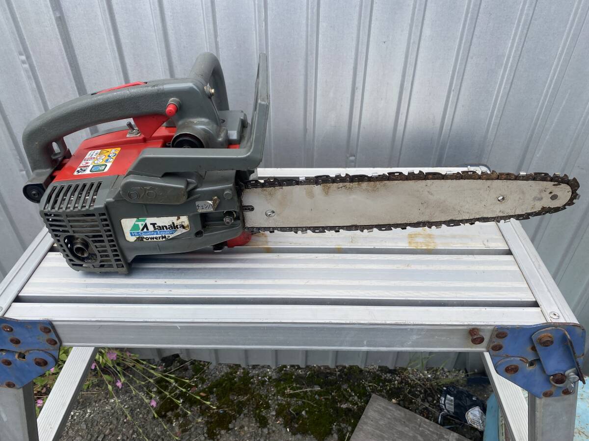 J7139 タナカ パワーメイト PMS-330B エンジンチェーンソー 初爆確認OK拍卖