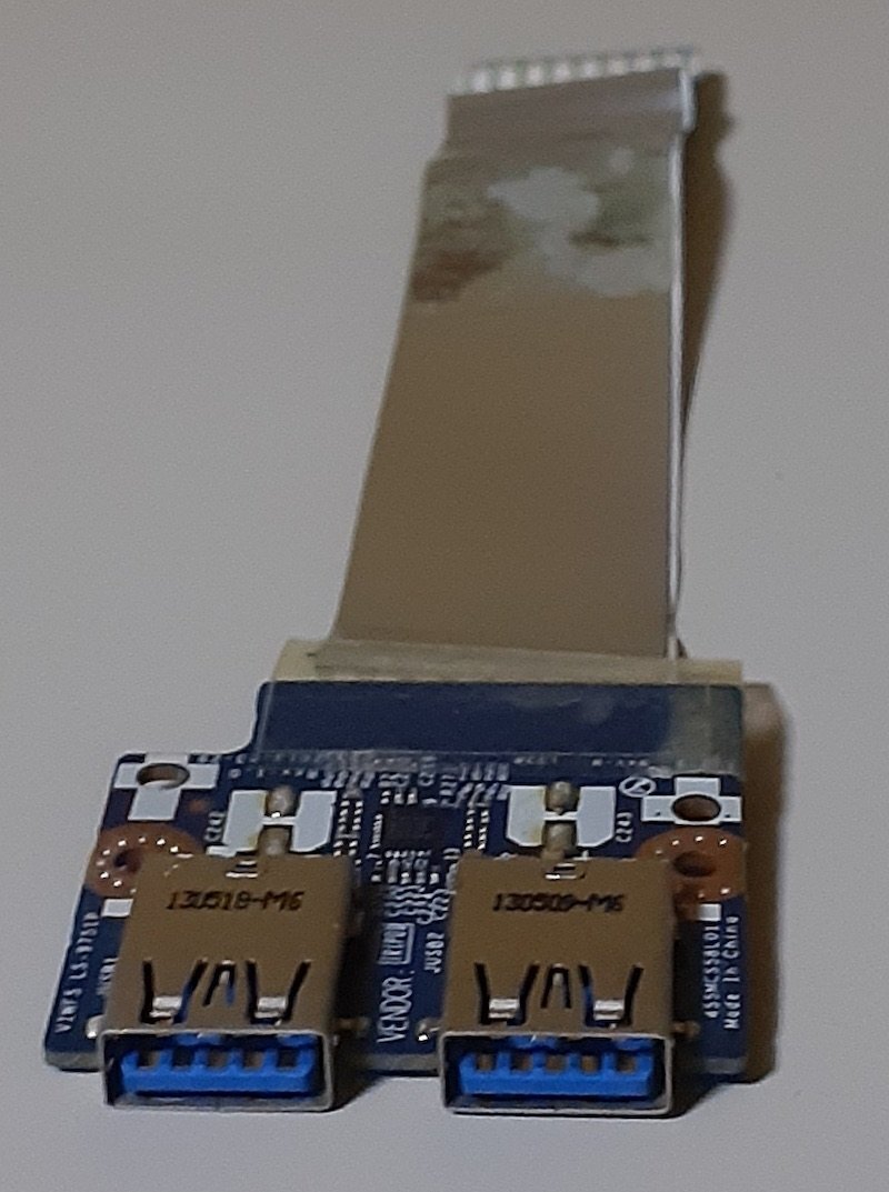 5417 NEC ノートパソコン部品 LaVie LS350/M PC-LS350MSR-J USB端子2ポート・基板・ケーブル USB3.0拍卖