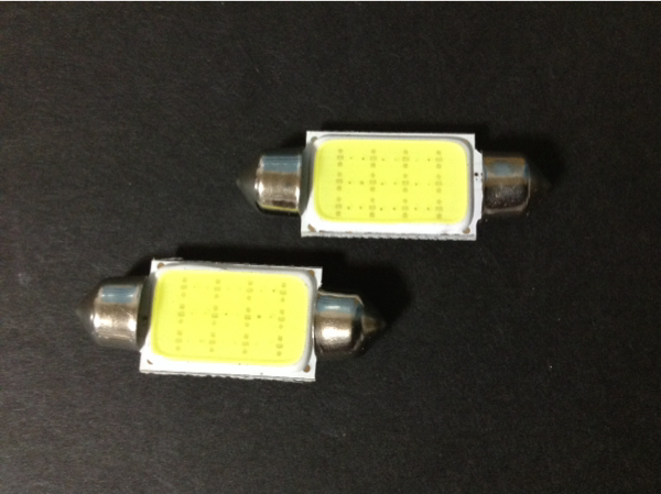12V専用 COB LED 1.2W 面発光 T10×31ミリ 2個マップランプ ルームランプ 31mm 全国 送料無料 フェストン 枕球拍卖