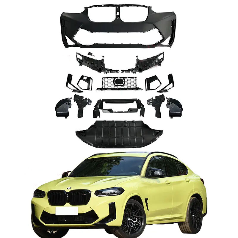 BMW X4 G02 → X4M F98 Lci-style フロントバンパー 部品一式 ボディキット 外装 アップグレード エアロ カスタム パーツ ドレスアップ拍卖