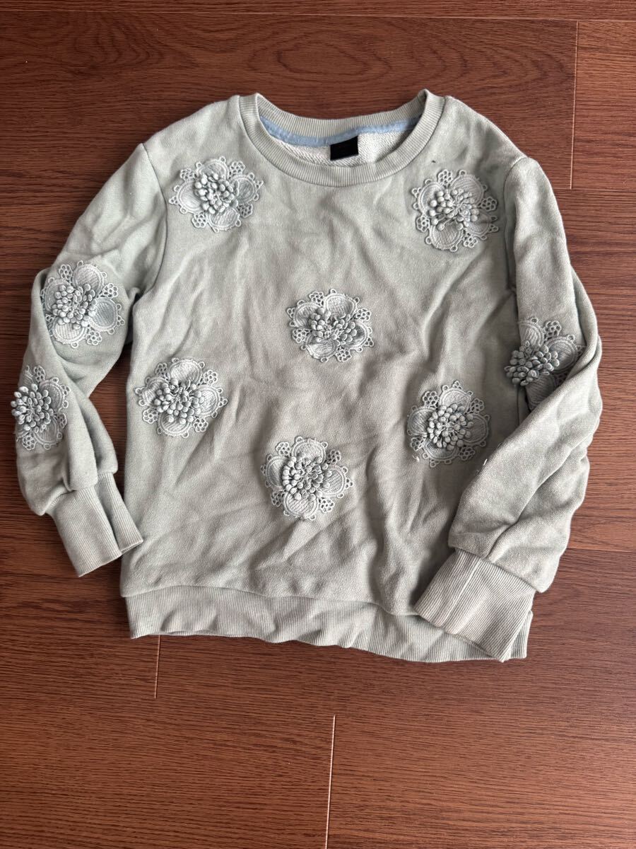 Roraお花トレーナー130サイズ双子① スウェット拍卖