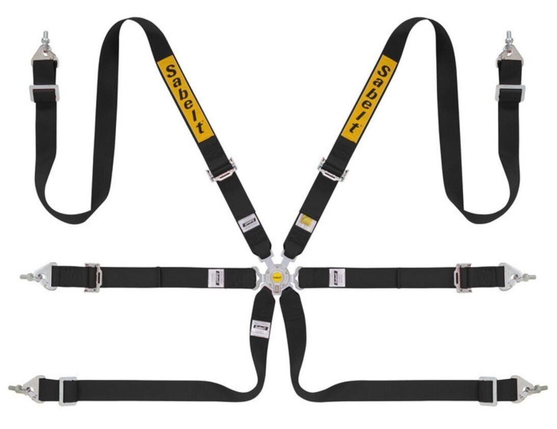 ★新品★サベルト sabelt★6点レーシングシートベルト シートベルト カーシートベルト★ブラック★拍卖