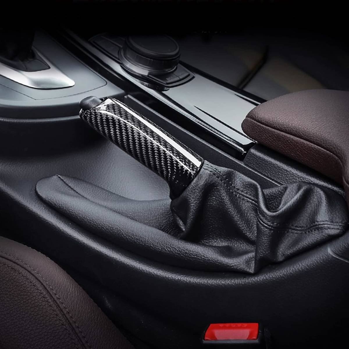 【新品】BMW 3シリーズE30E90 E46 E92 F30 E21 / 5シリーズE60 F10 E12 E34 用ハンドブレーキカバー サイドブレーキ(ブラックカーボン調)拍卖