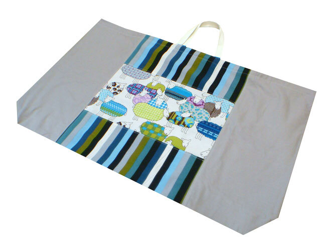 送料無料【新品】15cmマチ付 ベビー 布団 通園 バッグ袋 【ひつじBL】拍卖